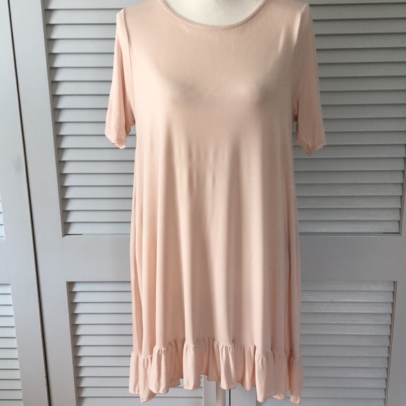 Agnes & Dora Light Pink Tunic with Ruffle Hem - Picture 2 of 6